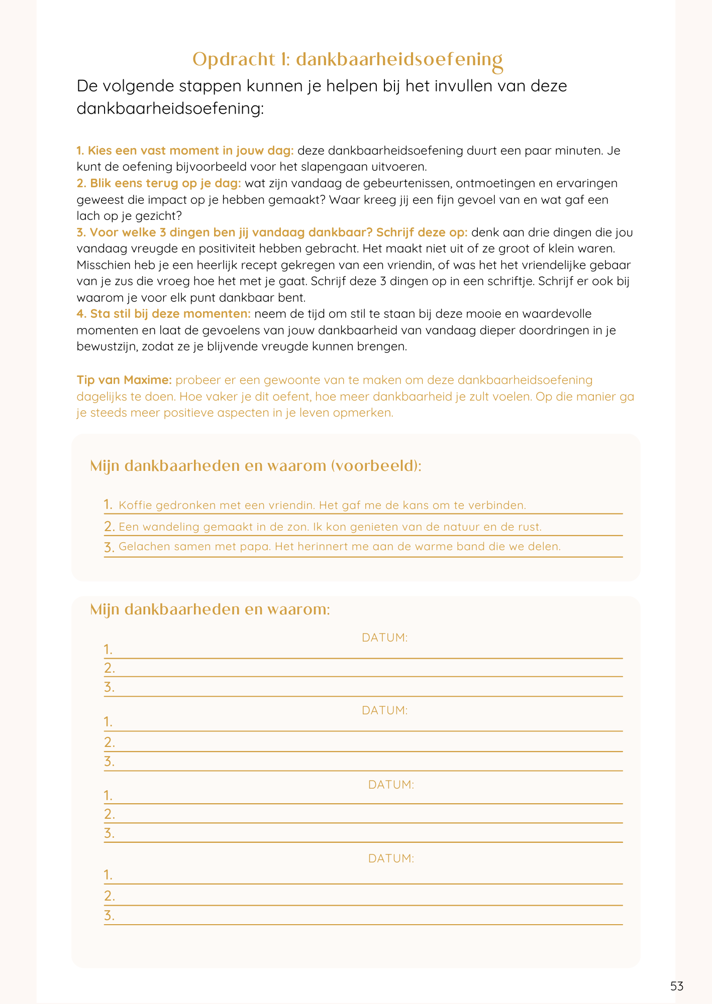 Boek mentale en fysieke euforie dankbaarheidsoefening