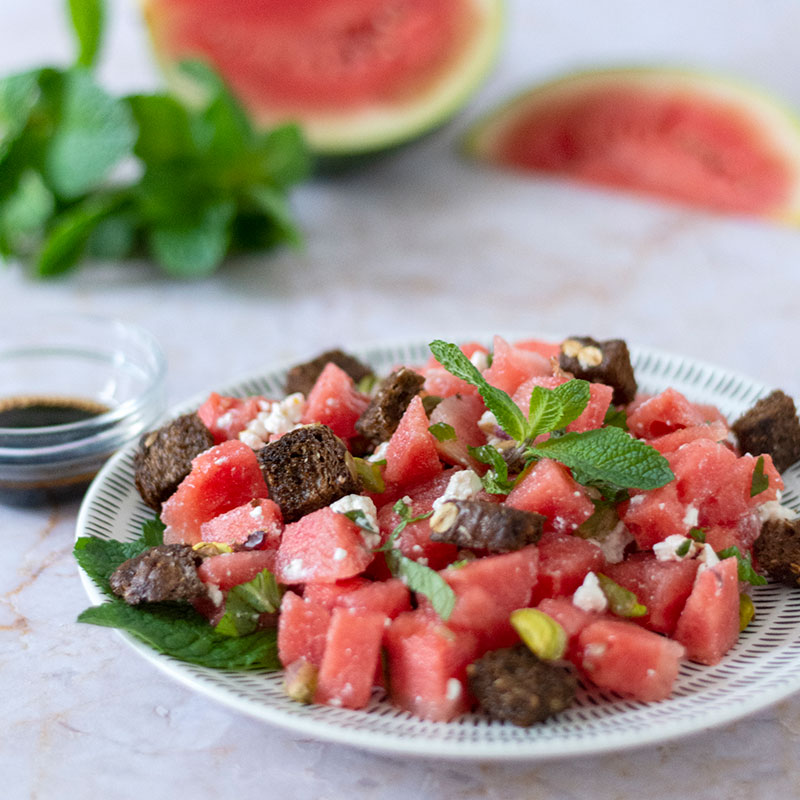 Boek: mentale en fysieke euforie watermeloensalade