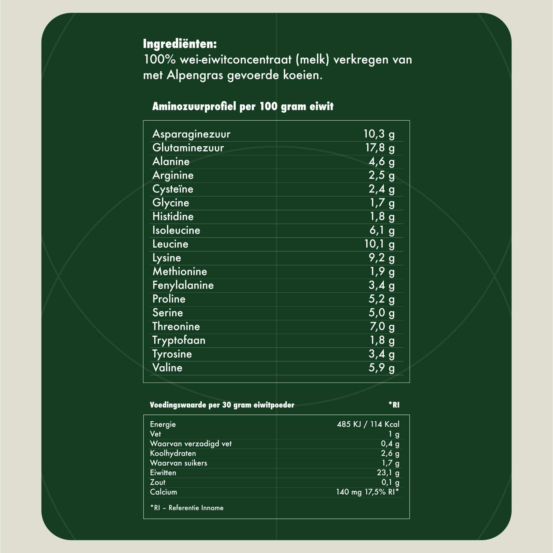 grasgevoerde whey naturel elvou ingrediënten